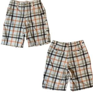 Men’s Aeropostale size 29  100% cotton shorts in brown, orange, & cream stripes